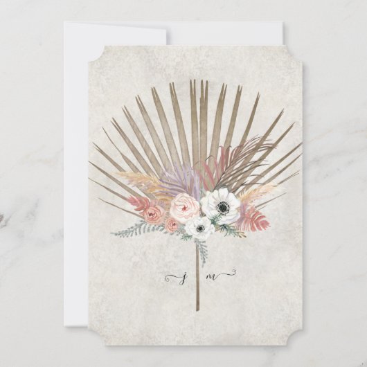 Marine Blauw Wit BOHO Tropische Bloemen Paar Douch Kaart (Achterkant)