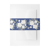 Marine Blauw Wit Chinoiserie Bloemen Huwelijk Uitnodigingen Wikkel (Voorkant Voorbeeld)