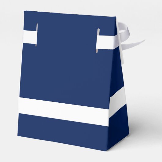 Marine Blauw Wit Goud Hart Party Favor Bruiloft Bedankdoosjes (Achterkant)