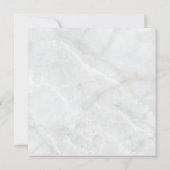 Marine Blauw Wit Marmer Bruiloft Vierkant Kaart (Achterkant)