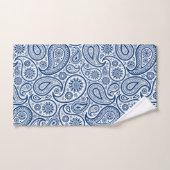 Marine Blauw & Wit Paisley patroon Bad Handdoek (Handdoek)