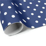 Marine Blauw | Wit Polka Dot inpakpapier<br><div class="desc">Dit klassieke polka dot cadeau inpakpapier is perfect voor uw cadeau behoeften! Wikkel een verjaardagscadeau, baby shower cadeau, vrijgezellenfeest cadeau, huwelijkscadeau of cadeau voor een andere speciale gelegenheid. Het is ook een prachtige keuze voor het inpakken van papierambachten: inpakken van papieren enveloppen, inpakken van papier, bunting, inpakken van streamers of...</div>