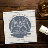 Marine Blauw & Wit Rustiek Hout Nautisch Lake Hous Stenen Onderzetter