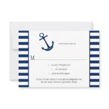 Marine Blauw Wit Strepen Anker Nautisch Thema RSVP