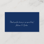 Marine Blauw Wit Strepen Nautische Plaats Kaarten Plaatskaartje (Achterkant)