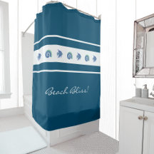 Marine Blauw Wit Strepen Schelpen Fish Beach House