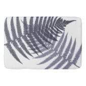 Marine Blauw Wit Varen Bladeren Patroon Badmat (Voorkant)
