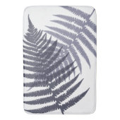 Marine Blauw Wit Varen Bladeren Patroon Badmat (Voorkant Verticaal)