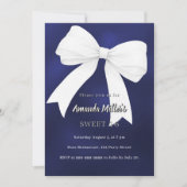 Marine blauw witte boog Sweet 16 Kaart (Voorkant)