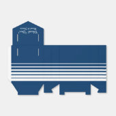 Marine blauw & witte strepen bruiloft gunst doos bedankdoosjes (Uitgevouwen)