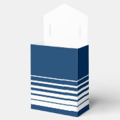 Marine blauw & witte strepen bruiloft gunst doos bedankdoosjes (Geopend)