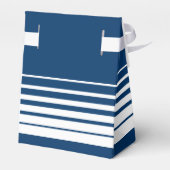 Marine blauw & witte strepen bruiloft gunst doos bedankdoosjes (Achterkant)