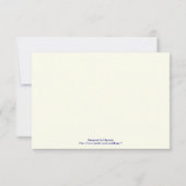 Marine blauw zeepaardje op ivoren zomerbruiloft RS RSVP Kaartje (Achterkant)