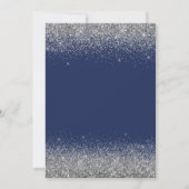 Marine Blauw Zilver Afstudeerfeest Klasse van 2024 Kaart (Achterkant)