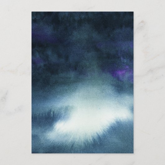 Marine Blauw Zilver Bruiloft Details Informatiekaartje (Achterkant)