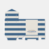 Marine Blauw & Zilveren Bar Mitswa Favor Box Bedankdoosjes (Uitgevouwen)