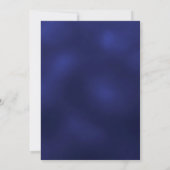 Marine blauw zilveren glitter bruiloft kaart (Achterkant)