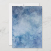 Marine Blauw Zonnebloem Rustieke Bloemen Bruiloft Kaart (Achterkant)