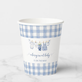 Marine Blauwe Bes Zoete Blauwebes Babyshower voor Papieren Bekers