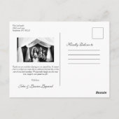 Marine Blauwe bruiloft foto Dank u | Agaat-foto Briefkaart (Achterkant)