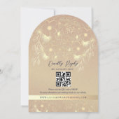 Marine Blauwe bruiloft uitnodiging met QR-code (Achterkant)