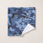 Marine Blauwe Camouflage, Militair, Leger Bad Handdoek (Wasdoekje)