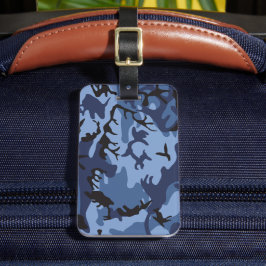 Marine Blauwe Camouflage, Militair, Leger Bagagelabel