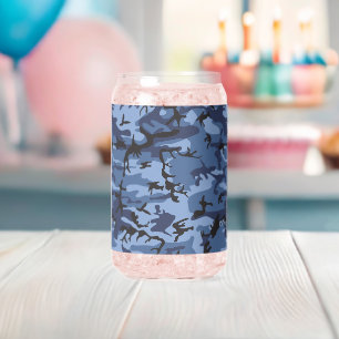 Marine Blauwe Camouflage, Militair, Leger Blikvorm Glas