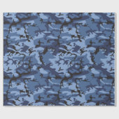 Marine Blauwe Camouflage, Militair, Leger Cadeaupapier (Vlak)
