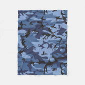 Marine Blauwe Camouflage, Militair, Leger Fleece Deken (Voorkant)