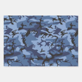 Marine Blauwe Camouflage, Militair, Leger Inpakpapier Vel (Voorkant 3)