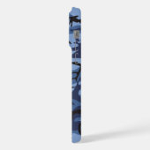 Marine Blauwe Camouflage, Militair, Leger iPhone Hoesje (Linkerkant)