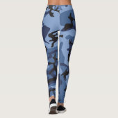 Marine Blauwe Camouflage, Militair, Leger Leggings (Achterkant)