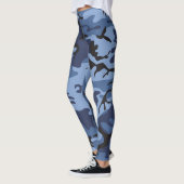 Marine Blauwe Camouflage, Militair, Leger Leggings (Links)