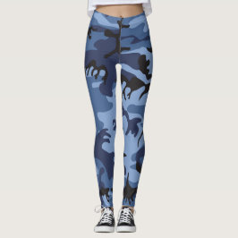 Marine Blauwe Camouflage, Militair, Leger Leggings