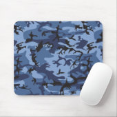 Marine Blauwe Camouflage, Militair, Leger Muismat (Met muis)