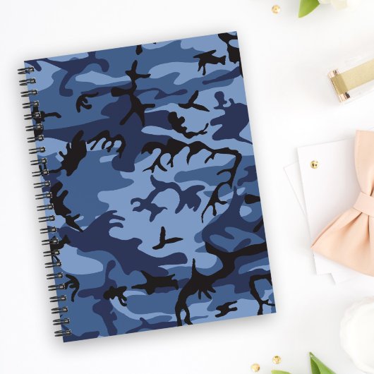 Marine Blauwe Camouflage, Militair, Leger Notitieboek