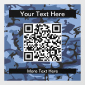 Marine Blauwe Camouflage, Militair, Leger Raamsticker (Vel)