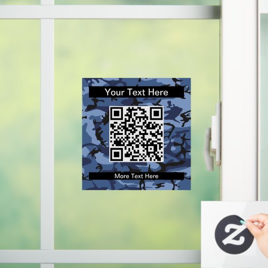 Marine Blauwe Camouflage, Militair, Leger Raamsticker (Huis)