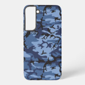 Marine Blauwe Camouflage, Militair, Leger Samsung Galaxy Hoesje (Achterkant)
