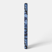Marine Blauwe Camouflage, Militair, Leger Samsung Galaxy Hoesje (Linkerkant)