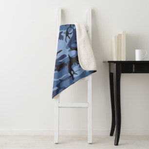 Marine Blauwe Camouflage, Militair, Leger Sherpa Deken