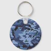 Marine Blauwe Camouflage, Militair, Leger Sleutelhanger (Achterkant)