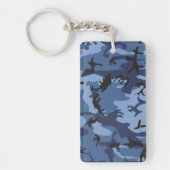 Marine Blauwe Camouflage, Militair, Leger Sleutelhanger (Voorkant)