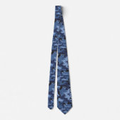 Marine Blauwe Camouflage, Militair, Leger Stropdas (Achterkant)