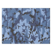 Marine Blauwe Camouflage, Militair, Leger Tafelkleed (Voorkant (Horizontaal))