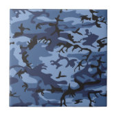 Marine Blauwe Camouflage, Militair, Leger Tegeltje (Voorkant)