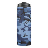 Marine Blauwe Camouflage, Militair, Leger Thermosbeker (Voorkant)