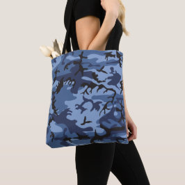 Marine Blauwe Camouflage, Militair, Leger Tote Bag