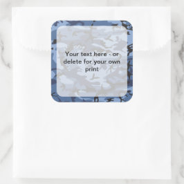 Marine Blauwe Camouflage, Militair, Leger Vierkante Sticker